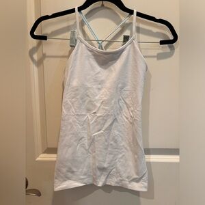 white Ivivva racer back tank top